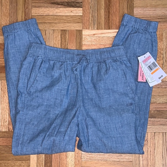 NWT - Vineyard Vines - Denim Jogger w/ Pockets - Lightweight Chambray - Picture 5 of 10